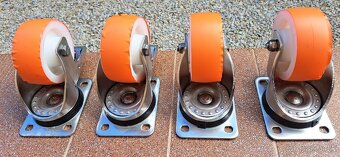 Nylonové/Nerezové koliečka sada - 4