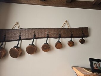 Medene panvicky + vešiak - 4