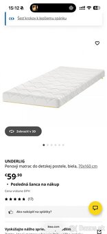 detska posteľ IKEA Kritter + matrac Underlig - 4