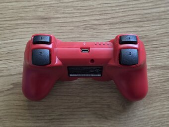 Bezdrôtový ovládač na PS3 červený - 4
