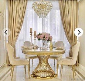 Luxusný stôl s 2 stoličkami - 4