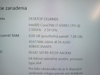 predám notebook HP ELITEBOOK 820 G3 ,WINDOWS 10,bez baterky - 4