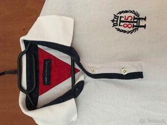TOMMY HILFIGER originál white pánske polotricko L/XL - 4