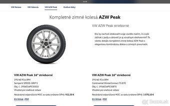 Zimné kolesá VW AZW Peak - 4