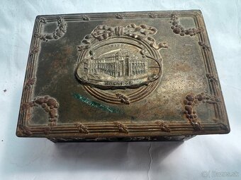 Starozitna secesna vyse 100 rocna skatulka sperkovnica - 4