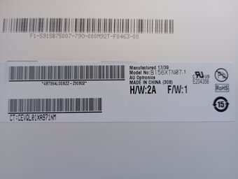 predám 15,6" LED SLIM displej , 30pin eDP - B156XTN07 - 4
