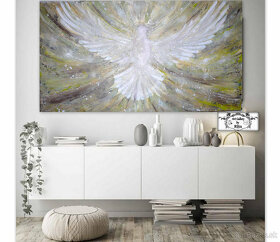 Obraz "Strážne krídla 3D malba ( 130x70 cm) - 4