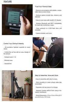 veslovaci trenazer (air rower) - 4