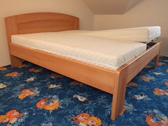 Nová buková masivní postel, nosnost 600 Kg, doprava Zdarma - 4