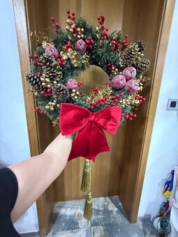 Vianočný veniec na dvere 60cm - 4