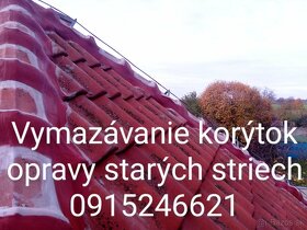 Vymazávanie korýtok oprava komínov 0915 246 621 - 4