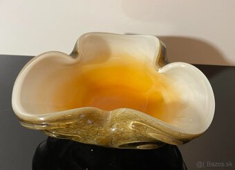 Nádherný veľký popolník, miska z muránskeho skla - 4