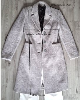 Vlnený kabát slovens.značky Dara fashion veľ. 34 - 36. - 4