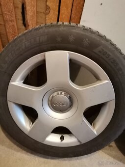 Hliníkové disky 16" 5x112 Audi A3 zimné pneu 205/55 r16 - 4