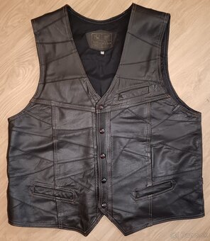 Úplne nová kožená vesta veľ.60(3-4XL) - 4