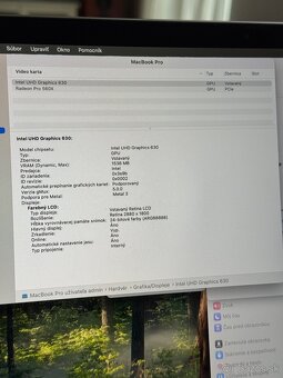 MacBook Pro 15 touchbar (2019) i7-8 jadro, 16GBram, 512GBssd - 4