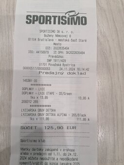 Detske lyžiarky vel. 41/265mm - 4