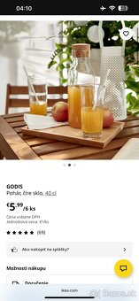 Ikea pohár sklenený godis 400ml 2ks - 4