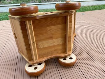 Predám drevený detský vozík - TOP stav - 4