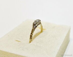 starožitný brilliantový prsteň 0,24ct - 4