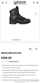 nove kozene topanky vibram LOWA Breacher GTX, vel. 47 - 4