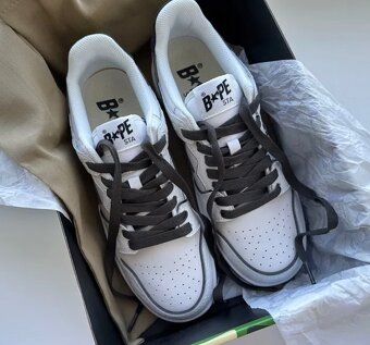BAPE Sk8 Sta White Metallic Silver - 4
