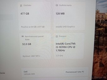 predám Dell Latitude 5410 , Intel core i5 , ssd , 32gb ram - 4