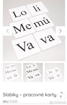 Slabiky - pracovné karty - 4