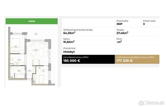 Novostavba 3 izbový byt 91,82 m2 s krásnou terasou. Galanta - 4