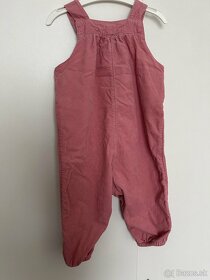 Krásne menčestrové staroružové nohavice na traky - 4