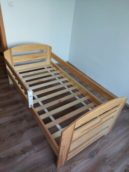 Detská posteľ z borovice 165 x 85 cm - 4