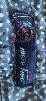 Modrá ryfľova mini sukňa - 4