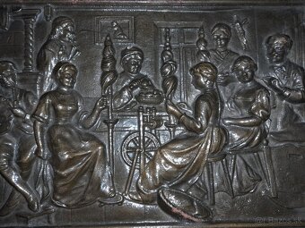 Tál plát tabule litina - myslivost  (925D) - 4