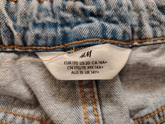 Asymetrická rifľová sukňa H&M, veľ. 170 - 4