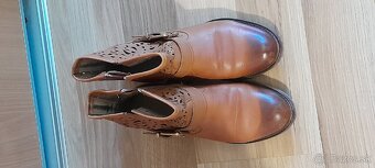 Kotnikové čižmy, kožené, veľ. 37 - 4