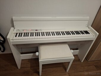Predám digitálne piano KORG LP-380 WH + stolička - 4