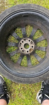Hliníkové disky  5 x 112 R18 + letné pneu - 4