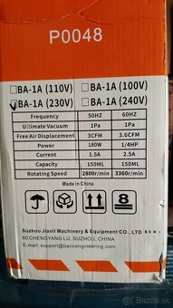 Predam vakuovu pumpu-cerpadlo Bacoeng BA 1A - 4