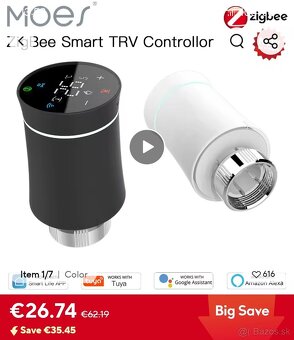MOES Smart termostatická hlavica - 4