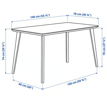 LISABO jedálenský stôl IKEA - 4