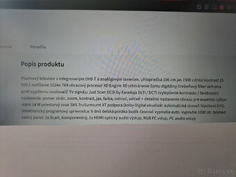 Predám Plazmový televízor LG - 4