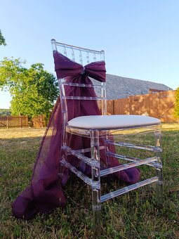 Chiavari stoličky transparentné / biele - 4