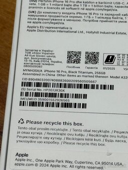 Zabaleny iPhone 16 Pro 256gb Black Telekom - 4