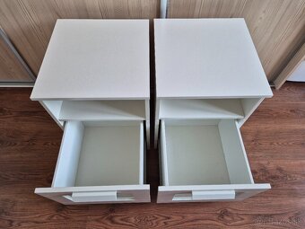 Nočný stolík biely - 2ks (IKEA BRIMNES) - 4