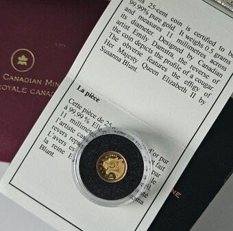 Kanadská 24 karatova zlatá Minca - 4