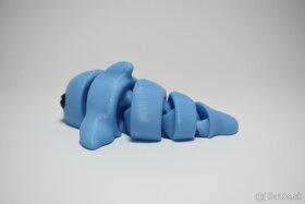 mini ohybný delfín - 3D tlač - "Handmade" - 4