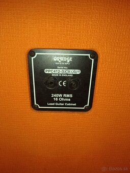 Predám gitarovú bedňu ORANGE PPC412 - 4