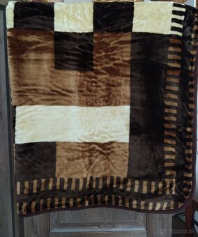 NOVÁ česaná hnedá deka/kožušinová deka 150x200 osobný odber - 4