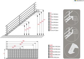 Exteriérové modulové kovové schody v pozinku - 4