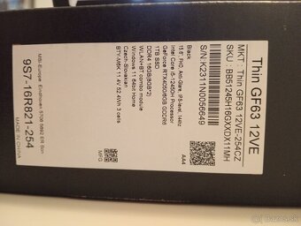 MSI GF63 15,6" - 4